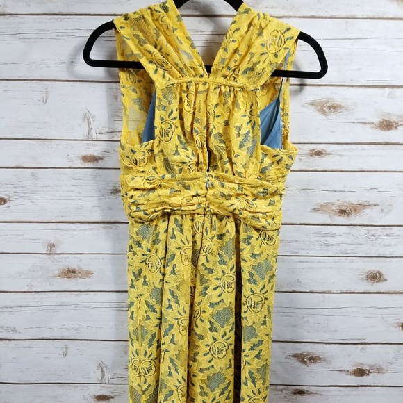 Tracy Reese yellow lace dress - Picture 4 of 7